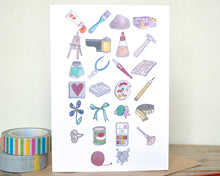 Arts & Crafts Alphabet Greetings Card