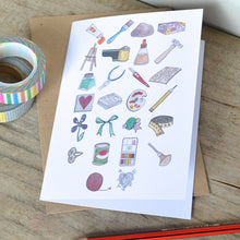 Arts & Crafts Alphabet Greetings Card