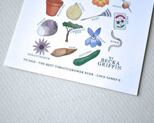 Gardening Alphabet Art Print