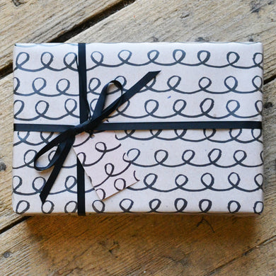 Black and Kraft Unisex Wrapping Paper