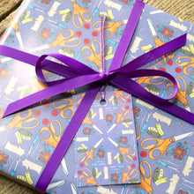 Purple Sewing Wrapping Paper