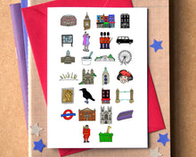 London Alphabet Greetings Card