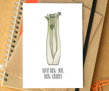 Funny "New Job, New Celery" Congratulations Card