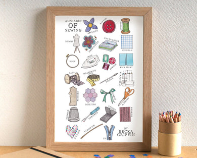 Sewing Alphabet Print