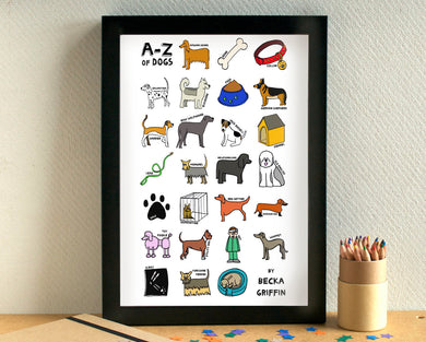 Dog Alphabet Art Print