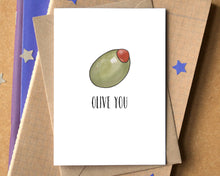 "Olive You" Funny I Love You Card