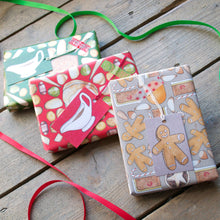 Vegetarian Christmas Dinner Wrapping Paper