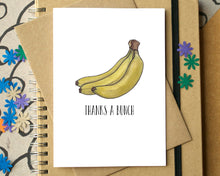 Funny Banana "Thanks A Bunch" Thank You Card