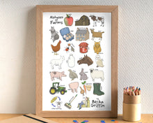 Farm Alphabet Art Print - can be personalised
