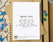 Farm Alphabet Card